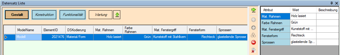 058_TE_Groups Datensatz Liste